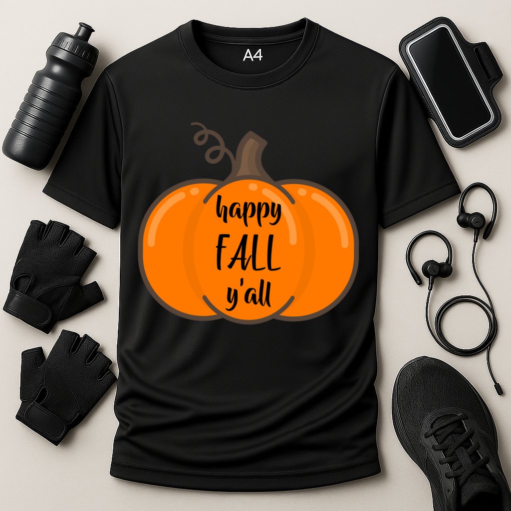 Happy Fall Y'all Pumpkin  Cooling Performance Crew T-Shirt