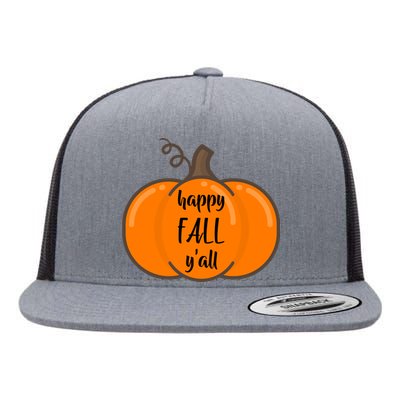 Happy Fall Y'all Pumpkin  Flat Bill Trucker Hat