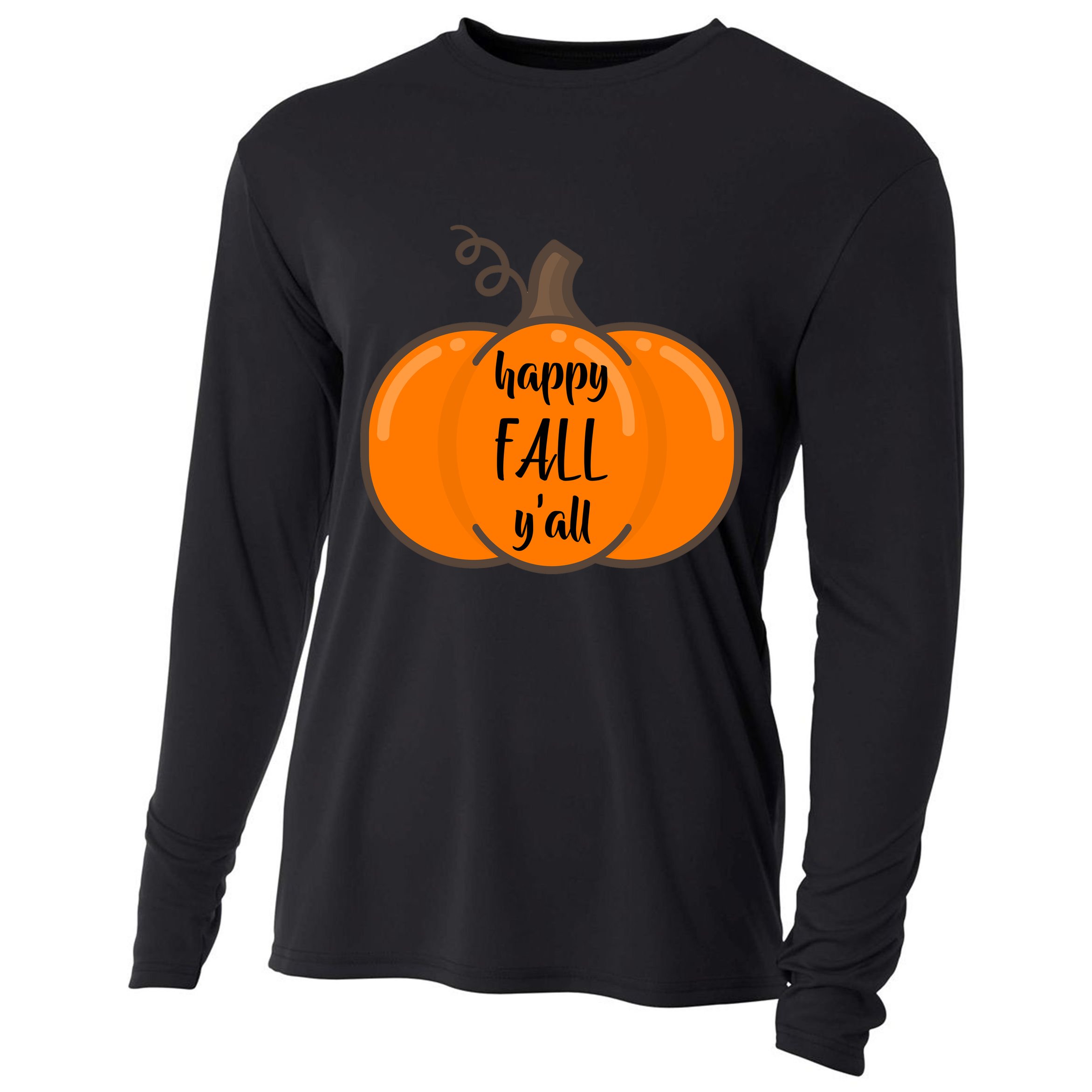 Happy Fall Y'all Pumpkin  Cooling Performance Long Sleeve Crew