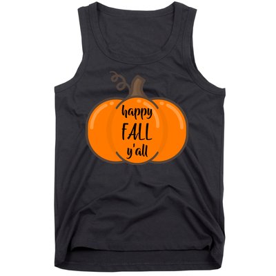 Happy Fall Y'all Pumpkin  Tank Top