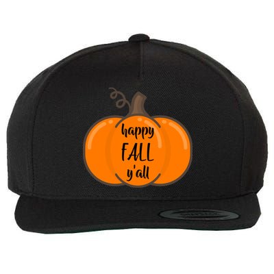 Happy Fall Y'all Pumpkin  Wool Snapback Cap