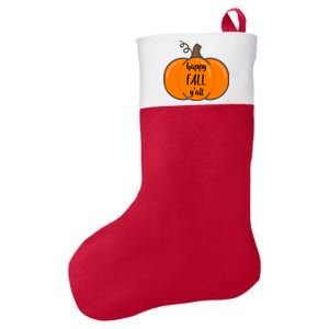 Happy Fall Y'all Pumpkin  Felt Holiday Christmas Stocking