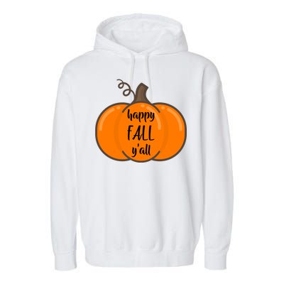 Happy Fall Y'all Pumpkin  Garment-Dyed Fleece Hoodie