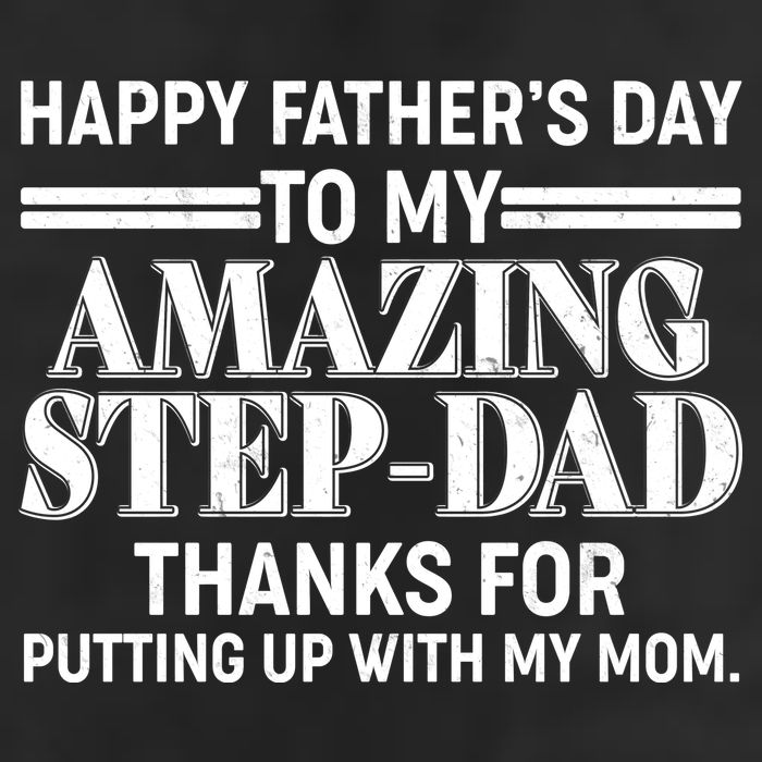 Happy Father's Day Amazing Step Dad 7 Panel Mesh Trucker Snapback Hat