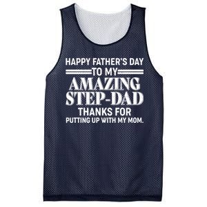 Happy Father's Day Amazing Step Dad Mesh Reversible Basketball Jersey Tank