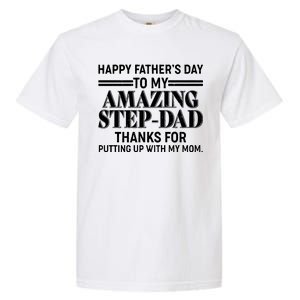 Happy Father's Day Amazing Step Dad Garment-Dyed Heavyweight T-Shirt