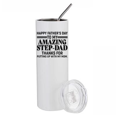 Happy Father's Day Amazing Step Dad Stainless Steel Tumbler