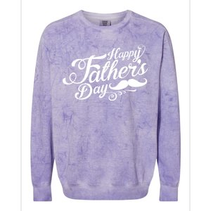 Happy Father's Day Fancy Mustache  Colorblast Crewneck Sweatshirt