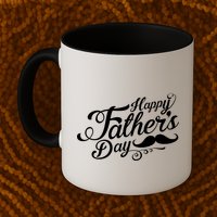 Happy Father's Day Fancy Mustache  Mug