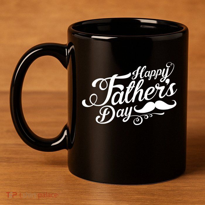 Happy Father's Day Fancy Mustache  11oz C Handle Ceramic Mug
