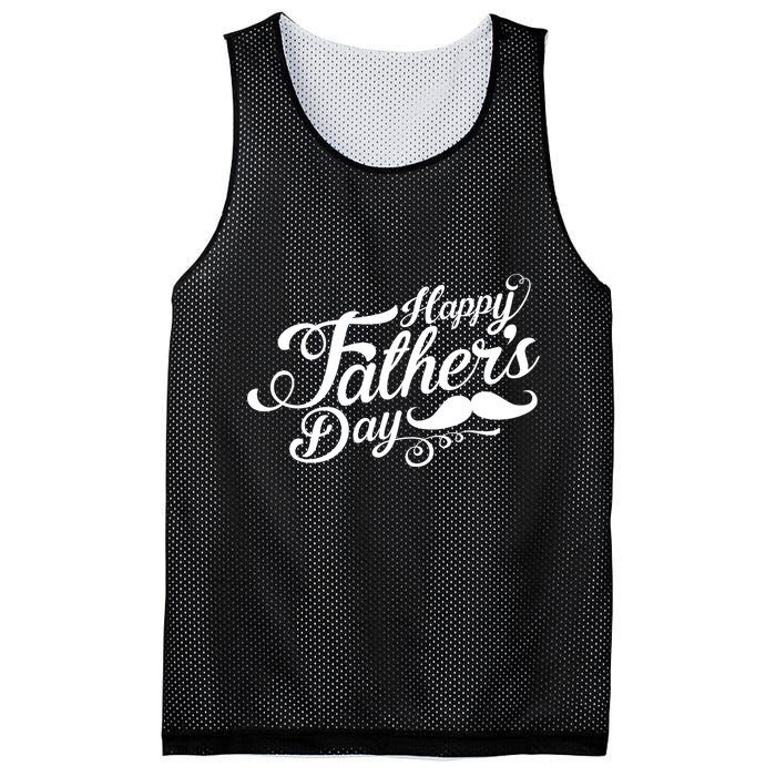 Happy Father's Day Fancy Mustache  Mesh Reversible Basketball Jersey Tank