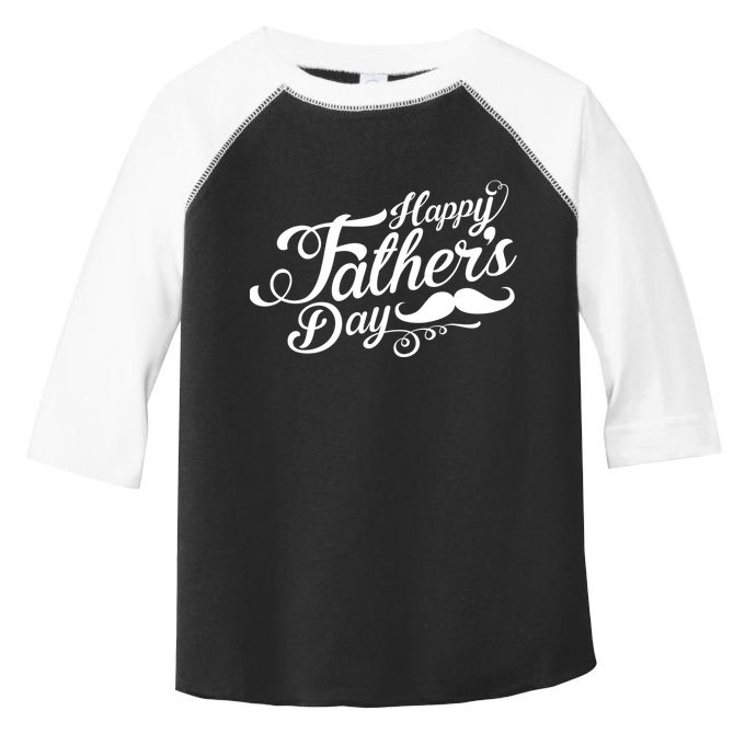 Happy Father's Day Fancy Mustache  Toddler Fine Jersey T-Shirt