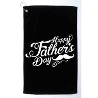 Happy Father's Day Fancy Mustache  Golf Towel