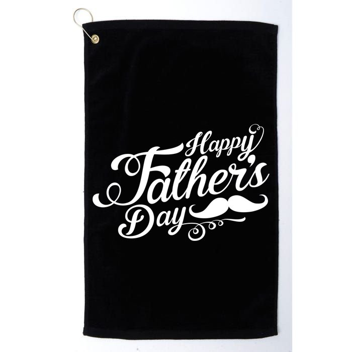 Happy Father's Day Fancy Mustache  Golf Towel