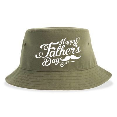 Happy Father's Day Fancy Mustache  Sustainable Bucket Hat