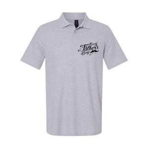 Happy Father's Day Fancy Mustache  Softstyle Adult Sport Polo