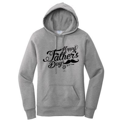 Happy Father's Day Fancy Mustache  Women's Pullover Hoodie
