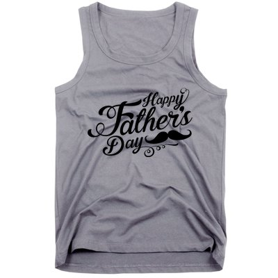Happy Father's Day Fancy Mustache  Tank Top