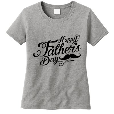 Happy Father's Day Fancy Mustache  Womens T-Shirt