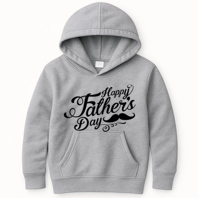 Happy Father's Day Fancy Mustache  Kids Hoodie