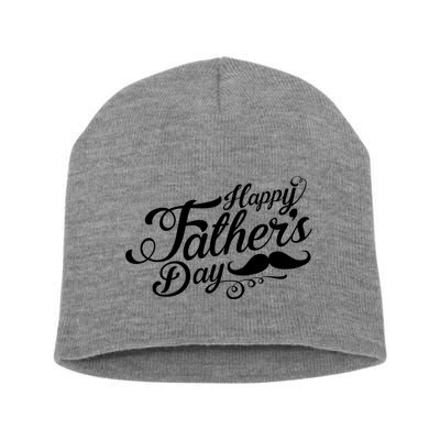 Happy Father's Day Fancy Mustache  Short Acrylic Beanie