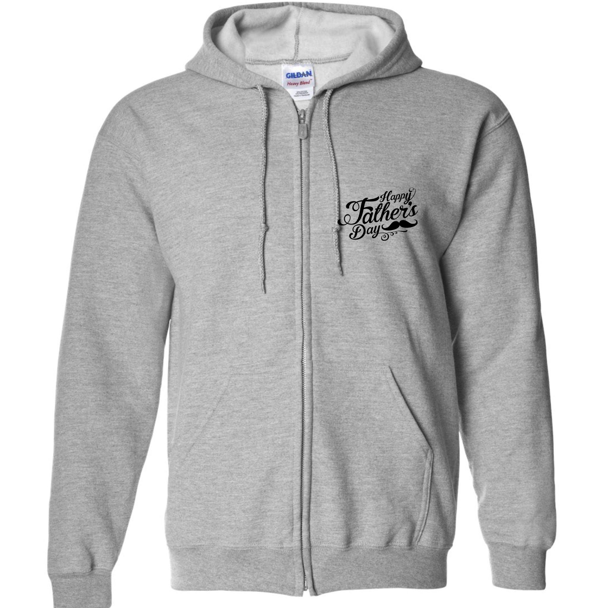 Happy Father's Day Fancy Mustache  Full Zip Hoodie