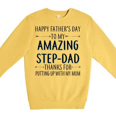 Happy Father's Day To My Amazing Step-Dad Premium Crewneck Sweatshirt