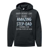 Happy Father's Day To My Amazing Step-Dad Performance Fleece Hoodie