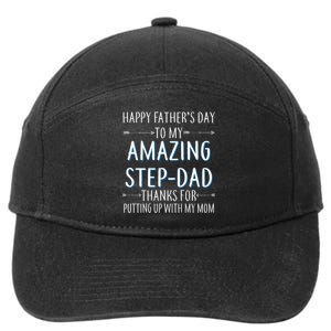 Happy Father's Day To My Amazing Step-Dad 7-Panel Snapback Hat