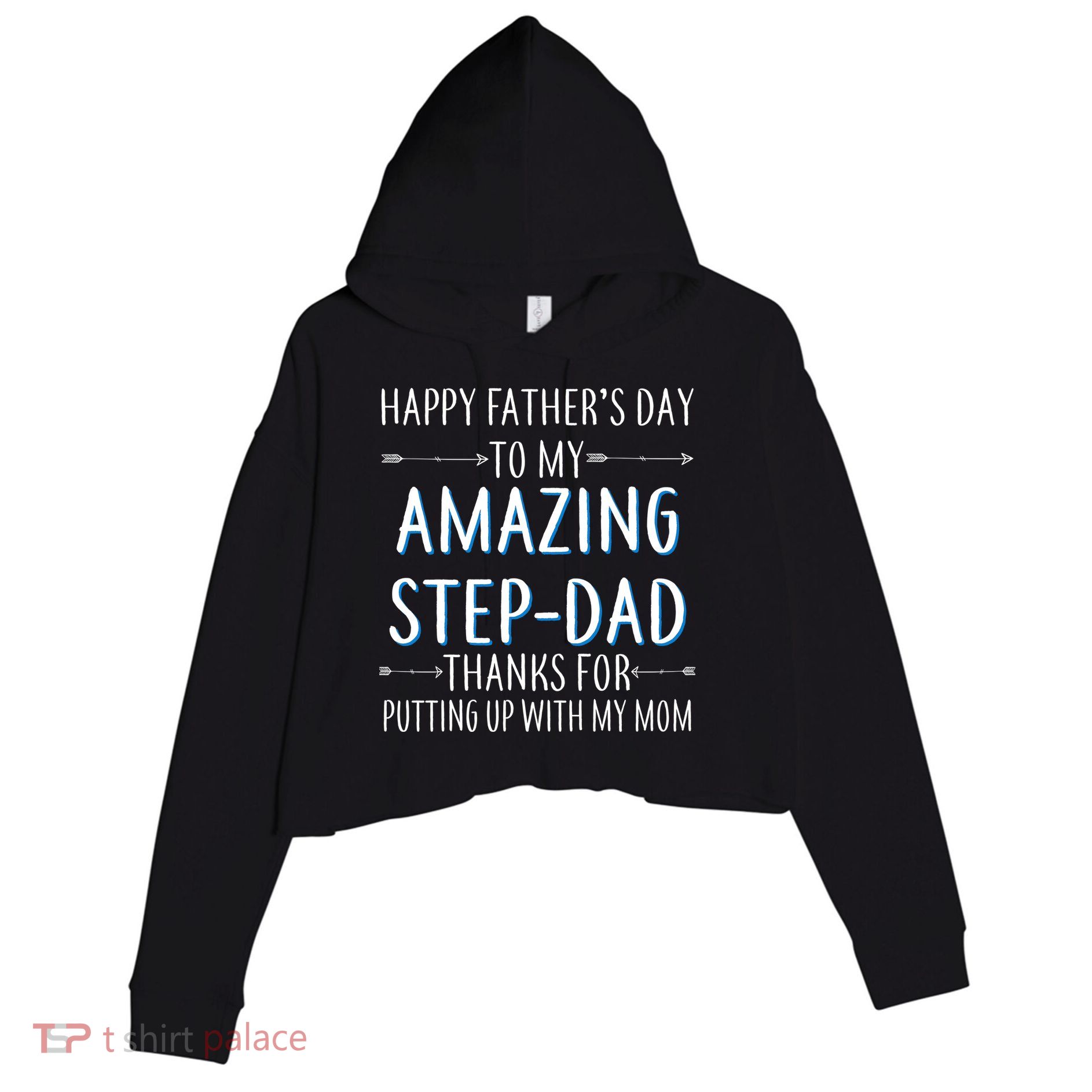 Happy Father's Day To My Amazing Step-Dad Crop Fleece Hoodie