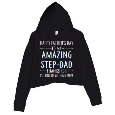 Happy Father's Day To My Amazing Step-Dad Crop Fleece Hoodie