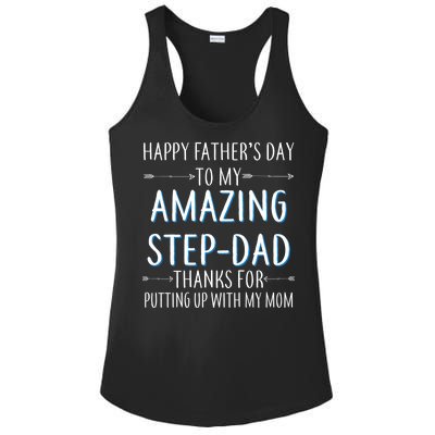 Happy Father's Day To My Amazing Step-Dad Ladies PosiCharge Competitor Racerback Tank