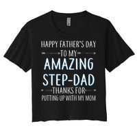 Happy Father's Day To My Amazing Step-Dad Women's Crop Top Tee