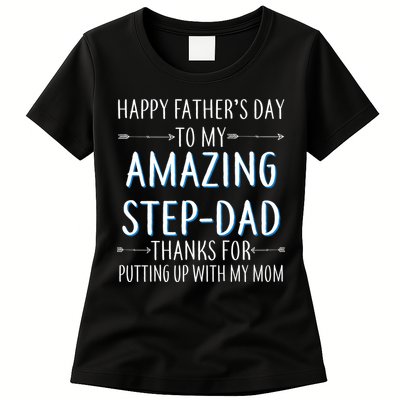 Happy Father's Day To My Amazing Step-Dad Womens T-Shirt