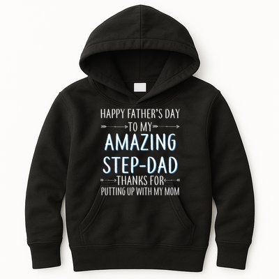 Happy Father's Day To My Amazing Step-Dad Kids Hoodie