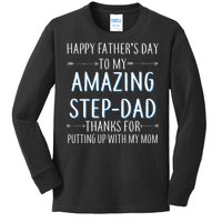 Happy Father's Day To My Amazing Step-Dad Kids Long Sleeve Shirt