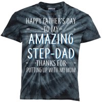 Happy Father's Day To My Amazing Step-Dad Kids Tie-Dye T-Shirt