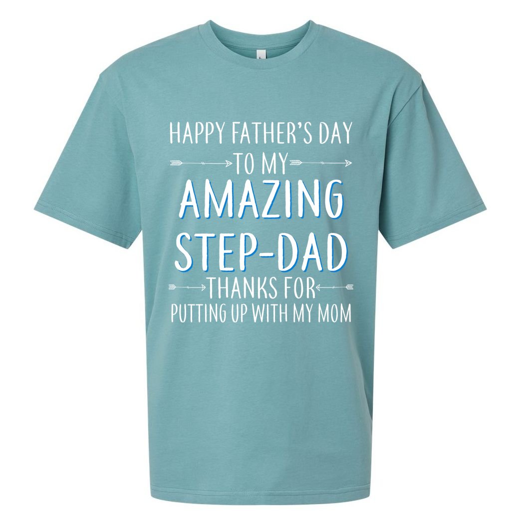 Happy Father's Day To My Amazing Step-Dad Sueded Cloud Jersey T-Shirt