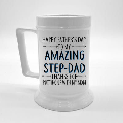 Happy Father's Day To My Amazing Step-Dad Beer Stein