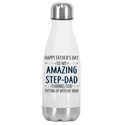 Happy Father's Day To My Amazing Step-Dad Stainless Steel Insulated Water Bottle