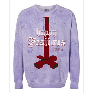 Happy Festivus For The Rest Of Us Christmas Colorblast Crewneck Sweatshirt