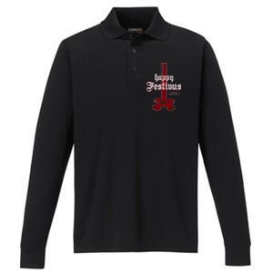 Happy Festivus For The Rest Of Us Christmas Performance Long Sleeve Polo