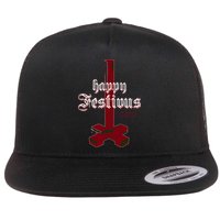 Happy Festivus For The Rest Of Us Christmas Flat Bill Trucker Hat