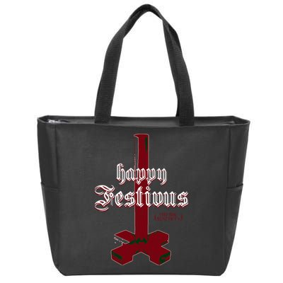 Happy Festivus For The Rest Of Us Christmas Zip Tote Bag
