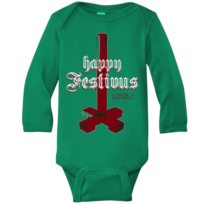 Happy Festivus For The Rest Of Us Christmas Baby Long Sleeve Bodysuit