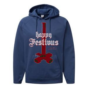 Happy Festivus For The Rest Of Us Christmas Performance Fleece Hoodie