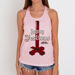 Happy Festivus For The Rest Of Us Christmas Women's Knotted Racerback Tank