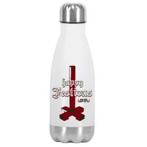 Happy Festivus For The Rest Of Us Christmas Stainless Steel Insulated Water Bottle