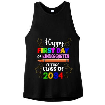 Happy First Day Of Kindergarten Future Class Of 2034 Ladies PosiCharge Tri-Blend Wicking Tank