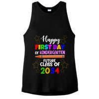 Happy First Day Of Kindergarten Future Class Of 2034 Ladies PosiCharge Tri-Blend Wicking Tank